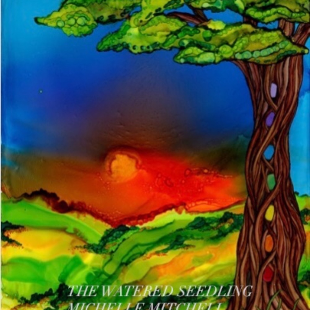 11x14 Chakra Tree Alcohol Ink Print - Painting